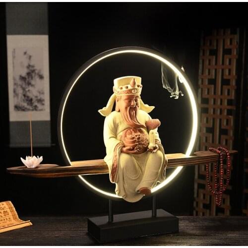 New Chinese style style zen furnishing articles sitting room porch Buddha back light incense burner office furnishing articles