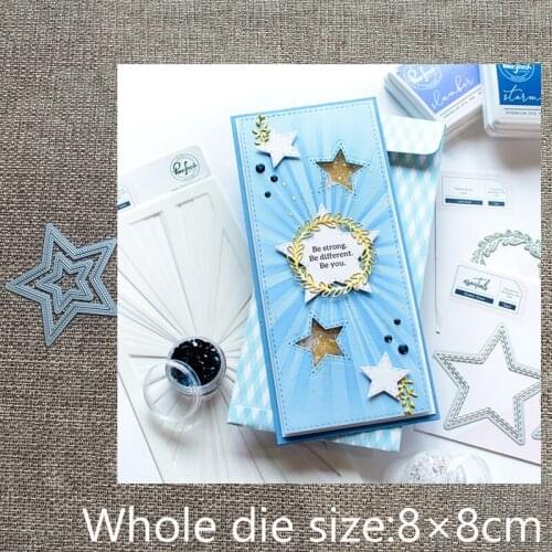 New Design Craft Metal stencil mold Cutting Dies SHAKER STARS decoration scrapbook die cuts Album Paper Card Craft Embossing