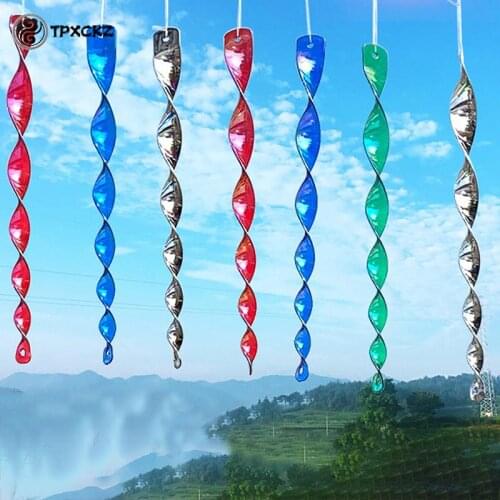 Bird Repellent Windmill Bird Deterrent Wind Spinner Reflective Spiral Rod Bird Scaring Device Home Decoration Garden Accessories