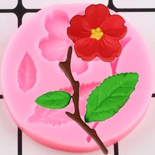 Plum Blossom Silicone Mold Cake Border Fondant Molds DIY Party Cake Decorating Tools Chocolate Gumpaste Mould Candy Moulds