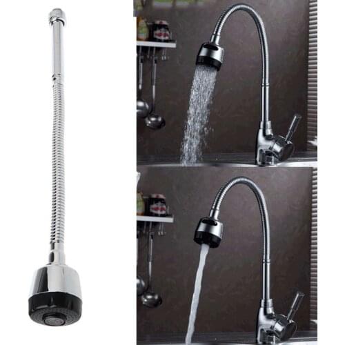 Kitchen Bar Faucet Hose Double Hole Water Zinc Alloy Replacement Tap 48cm