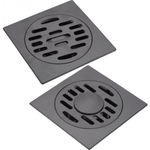 Thickened Floor Drain Stainless Steel Heavy Duty Home Bathroom Shower Deodorizing Waste Floor Drain Black Paint