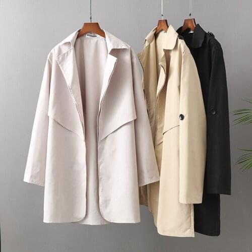 Spring 2021 Women Trench Coat Oversize Fashion Casual Clothes Female Jacket Epaulet Double Layer Chaqueta De Mujeres