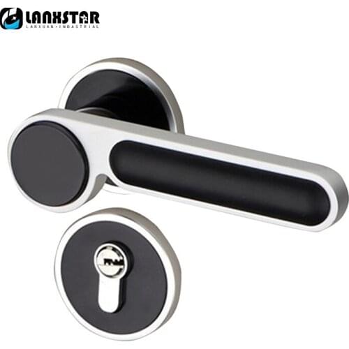 High Quality Fashionable Door Lock Brass Zinc Lockcore Interior Door Space Aluminiun Handle Lock Building Hardware Lockset