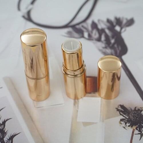 10/30/50pcs Gold Round Empty 12.1mm Lipstick Tube Lip Balm Container Lipstick Shell Packaging Cosmetics Refillable