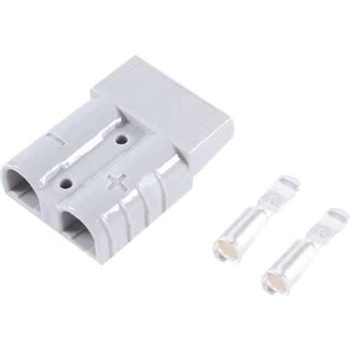 Hot 10Pcs for Anderson Plug Connector 50A 600V 6AWG Silver Plated Solid Copper Terminal AC/DC Power Tools