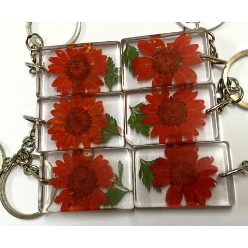 Free Shipping 14 pcs chic style cool real red color Sunflower fashion jewelry Keychain