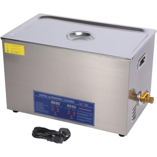 15L/ 22L/ 30L Stainless Steel Industry Ultrasonic Cleaner Heated Tank Machine for Machinery Hardware Necklaces Cleaning Machine