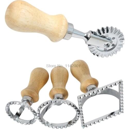 300pcs Stainless Steel Cake Biscuit Embossed Baking Tool Dumpling Edge Cake Dessert Mold Pie Pizza Cutter Baking Accessories