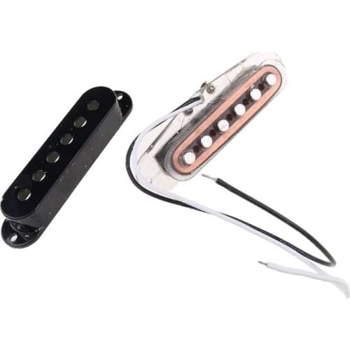 6 Strings Electric Guitar Pickups Single Coil Bass Black