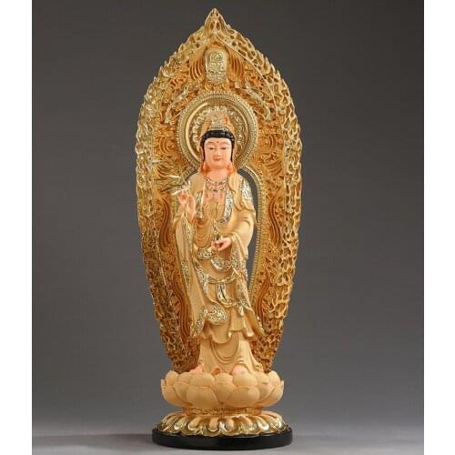 54CM large Southeast Asia Efficacious worship Buddha Guan yin PUSA Avalokitesvara HOME protection Store FENG SHUI gilding statue