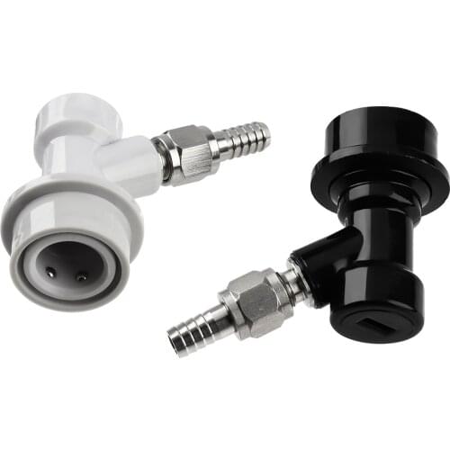 TWELVETAP A Pair Thread Ball Lock Keg Disconnect Liquid Gas Barbed Fast Connectors Beer With 1/4'' Swivel Nuts Metal Joint