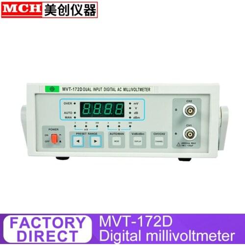 1mv-10V 100μ-V-400V digital display high-frequency millivolt meter Frequency test can auto-range MVT-172D HFJ-8AD