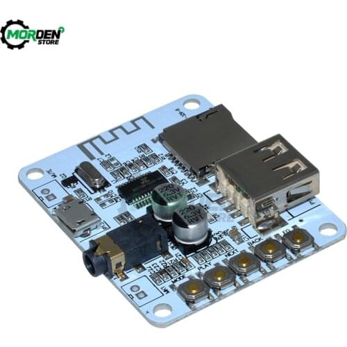 DC 5V Bluetooth Audio Receiver Board With USB TF Card Slot Decoding Playback Preamp V2.1 Wireless Stereo Music Module 3.5mm Jack