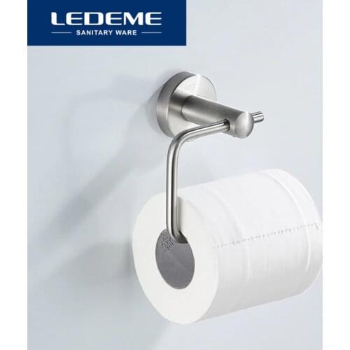 LEDEME Roll Holder Bathroom Toilet Paper Towel Holders Kitchen Tissue Roll Toilet Paper Shelf WC L71703-3