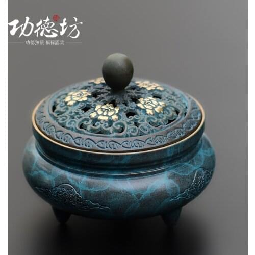 Electric Waterfall Incense Burner Backflow Aroma Burner Incense Stick Holder Gothic Decor Quemador De Incienso Incense Holder