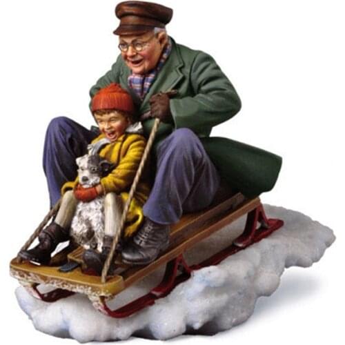 Resin Figure 1/32 ancient man sit and play Model Unassambled Unpainted Figure Building Kit