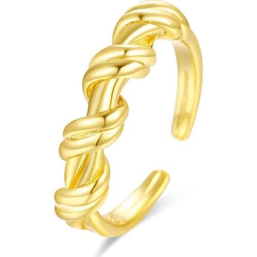 Celi French style 925 sterling silver handmade knotted ring minimalist ring female design sense ins net red ring