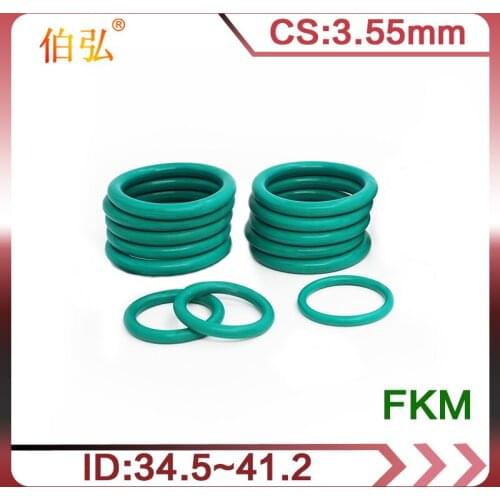 Fluororubber O-Ring 5PCS/lot FKM Sealing CS 3.55mm ID34.5/35.5/36.5/37.5/38.7/40/41.2mm O-Ring Seal Gasket Ring