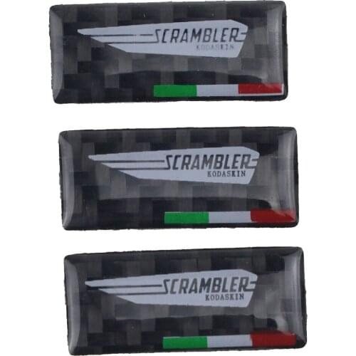 KODASKIN Motorcycle 3D Real Carbon Shock Absorbers Decal for Ducati Scrambler Icon