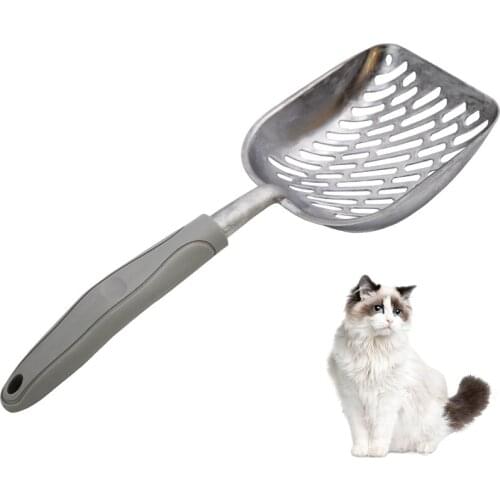 Pet Cat Litter Scoop Heavy Duty Solid Aluminum Cleanning Tool Cat Litter Scoop Big Sifter Deep Shovel Pet Cleaning Supplies