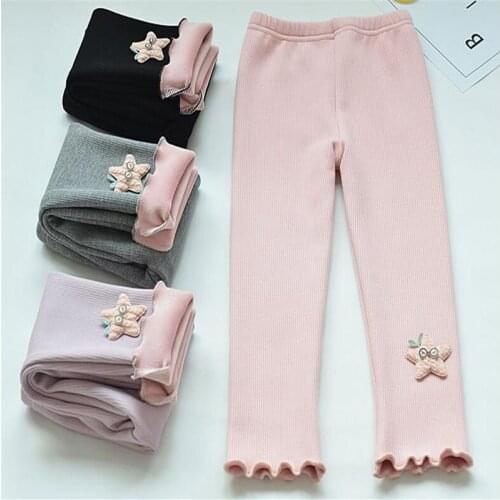 Girls' Leggings Spring And Autumn Models Outer Wear Thin Velvet Autumn Clothes, Baby Girls Plus Velvet Thickened Childrens Pant