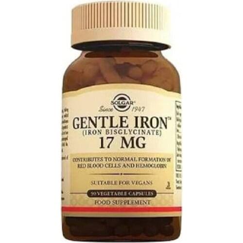 Gentle Iron 17 Mg 90 Capsules Herbal Tablettes Iron Bisglisinat