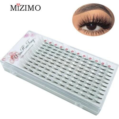 NEW 10D Russian Volume Eyelashes Extension Long Stem Pre made Fans Curl Mink Individual Extensions Makeup ToolsNatural Softness