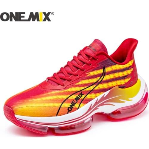ONEMIX New Running Air Cushion Sport Shoes Outdoor Non-slip Fitness Unisex Athletic Shoes Women Walking Jogging Damping Sneakers