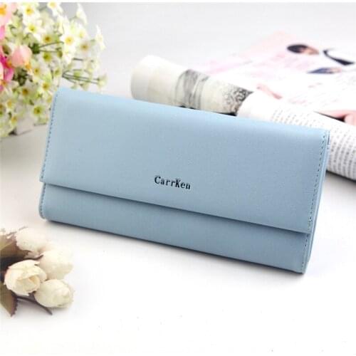 New Fashion Women Wallets Long Style Multi-functional Wallet Purse Letter Decoration Pu Leather Female Clutch Card Holder