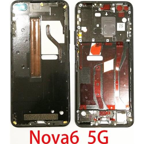 Original For Huawei nova 6 5G Front Housing Chassis Plate LCD Display Bezel Faceplate Frame