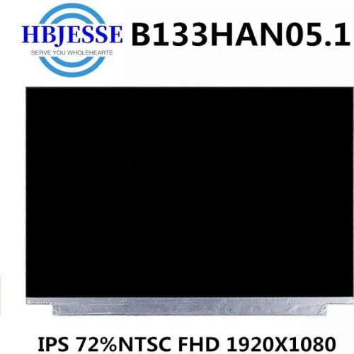 Original B133HAN05.1 13.3" Laptop IPS Matrix LCD Screen 30 Pins FHD 1920X1080 Panel Replacement For Lenovo Yoga 730S 730S-13