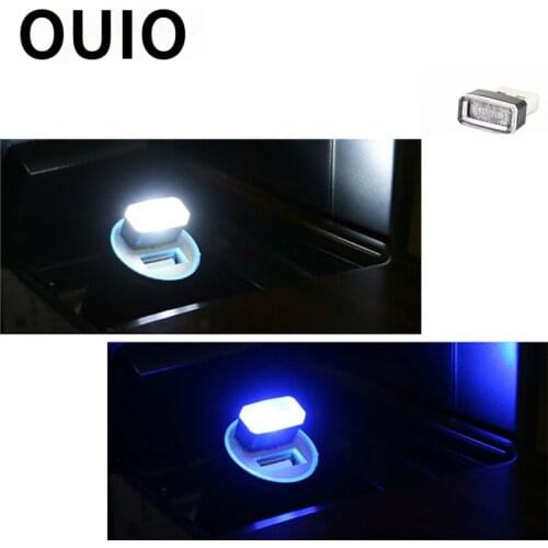 OUIO 1pc Car Styling USB Atmosphere LED Lamp For Chevrolet Cruze Aveo Captiva Lacetti Ford Focus 2 3 Fiesta Mondeo Accessories