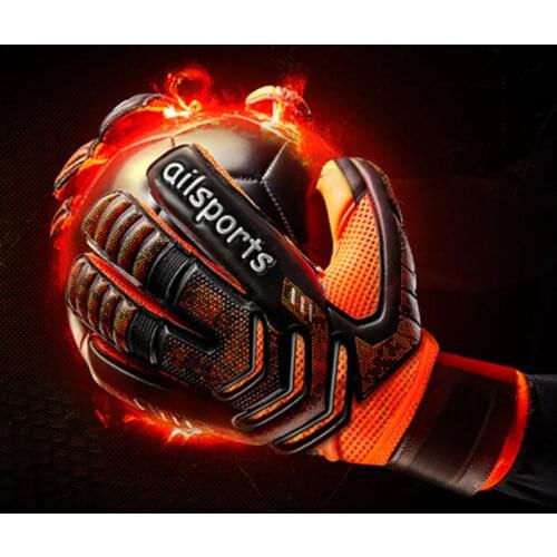 Men professional goalkeeper gloves Strong Finger Protection soccer Thickened Latex Goal Keeper Gloves De Futebol Goalie Gloves
