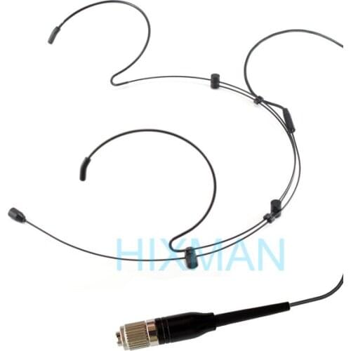 HIXMAN Black HM3-CH Adjustable OmniDirectional Headset Headworn Microphone For Audio Technica ATW-DT3101 ATW-T3201/T5201/T6001S