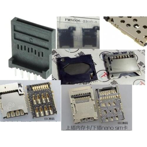 5PCS SIM SD card holder TF card connector SF72S006VBAR2500 FMS006-2310-0 PJS008U-3000-0 FPS009-2409-0 fps009-26c29022-0