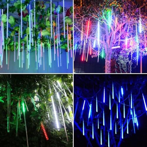LED Meteor Shower Lights 30CM 50CM Waterproof Xmas Decoration Light Led String Lights Party Christmas lights Outdoor Fairy Light