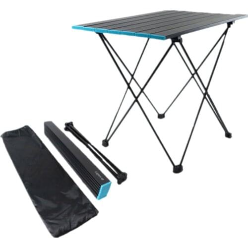 Outdoor Practical Folding Aluminium Alloy Table Camping Picnic Pouch Organizer Supplies Oxford Cloth Bag and Net Bag