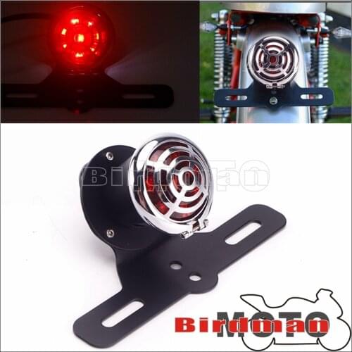 12V Universal Motorcycle Brake LED Tail Light Stop Indicators Lamp For Harley Honda Suzuki Chopper Cafe Racer Red Rear Taillamp