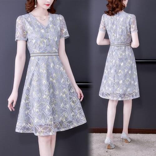 2021 Summer Office Lady Mesh Embroidery Dresses Women Casual Vintage High Street Beach Midi Dress Elegant Bodycon Party Vestidos