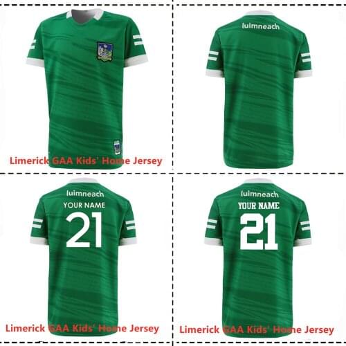 2021 Limerick GAA Kids' Home Jersey 2021/22 IRELAND LIMERICK TRAINING RUGBY KIDS JERSEY size 16--26