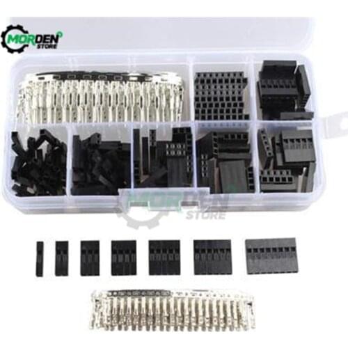 310/620pcs Dupont Connector 2.54mm Dupont Cable Jumper Wire Pin Header Housing Kit Male Crimp Pins+Female Pin Terminal Connector