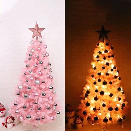 60cm Mini Pink Christmas Tree For Home Decorations Kids Girls Gift Pink Lovely Cute Xmas Cedar Tree For Christmas New Year Party
