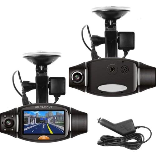 New Car DVR Dash Cam Video Recorder Dual Camera Full HD Car Camera 2.7"Cycle Recording GPS Camera G-Sensor Dashcam Dropshipping