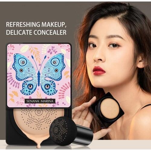 BB Air Cushion Moisturizing Foundation Mushroom Head CC Cream Concealer Whitening Oil-control Brighten Face Makeup Cosmetic QBMY