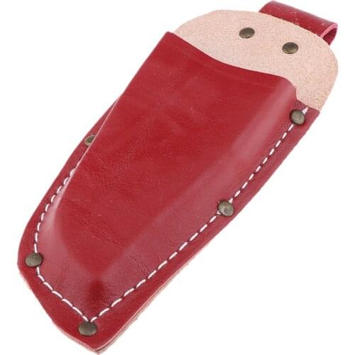 Pruning Shears, Secateurs, Plier Tool Holder, Heavy Duty, Vintage Punk Tools Bag, Closed End For Men Construction -Red