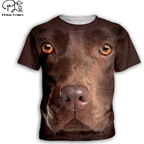 Kids cute Dog face Childrens wear 3d T-shirt Boys/Girls Printed funny pig/shark Top Short Sleeve Christmas Tshirts dropShip-KT9