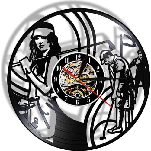 Golf Exclusive Wall Clock Vintage Vinyl Record Wall Clock Handmade Personality Wall Decor For Golf Club Best Gift For Golfers