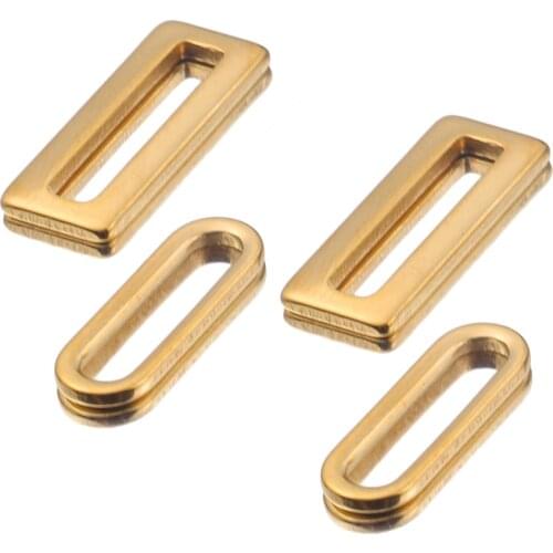 20Pcs/lot Gold Stainless Steel Earring Findings Rectangle Charms Connectors for Bracelet Necklace Earrings DIY Making Material