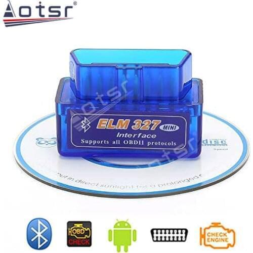 Hot Sale Super Mini Elm327 Bluetooth OBD2 Elm 327 Android Adapter Car Scanner OBD 2 Elm-327 V2.1 OBDII Auto Diagnostic